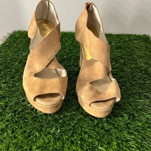Michael Kors Women's Camel Suede Heels
